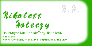 nikolett holeczy business card